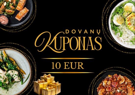 DOVANŲ KUPONAS 10 Eur vertės